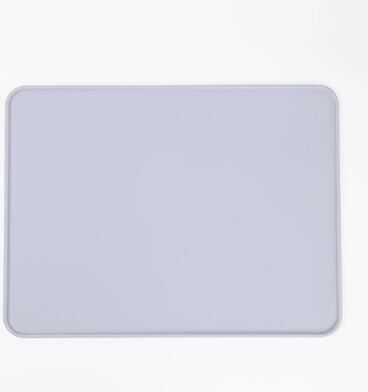 Inspired Living PawGuard Silicone Pet Feeding Mat Pet Feeding Mat For Cats & Dogs With Waterproof Raised Edge & Non Slip Design lavender Grey