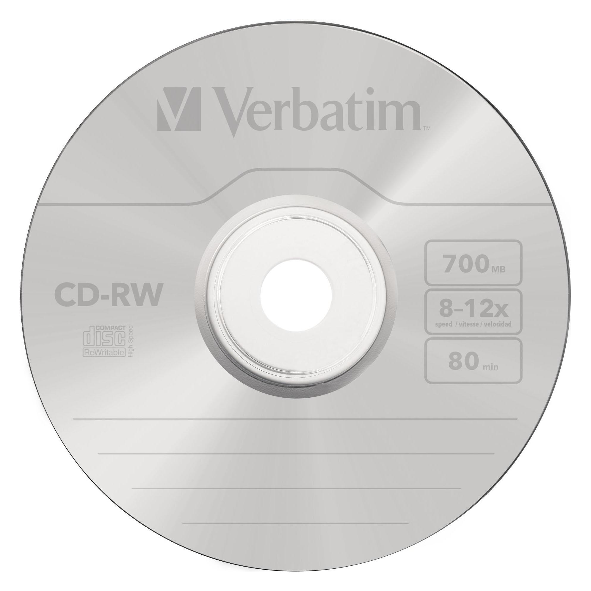 Verbatim CD-RW, 700MB, 12x, 10er Pack (10x) (43148)