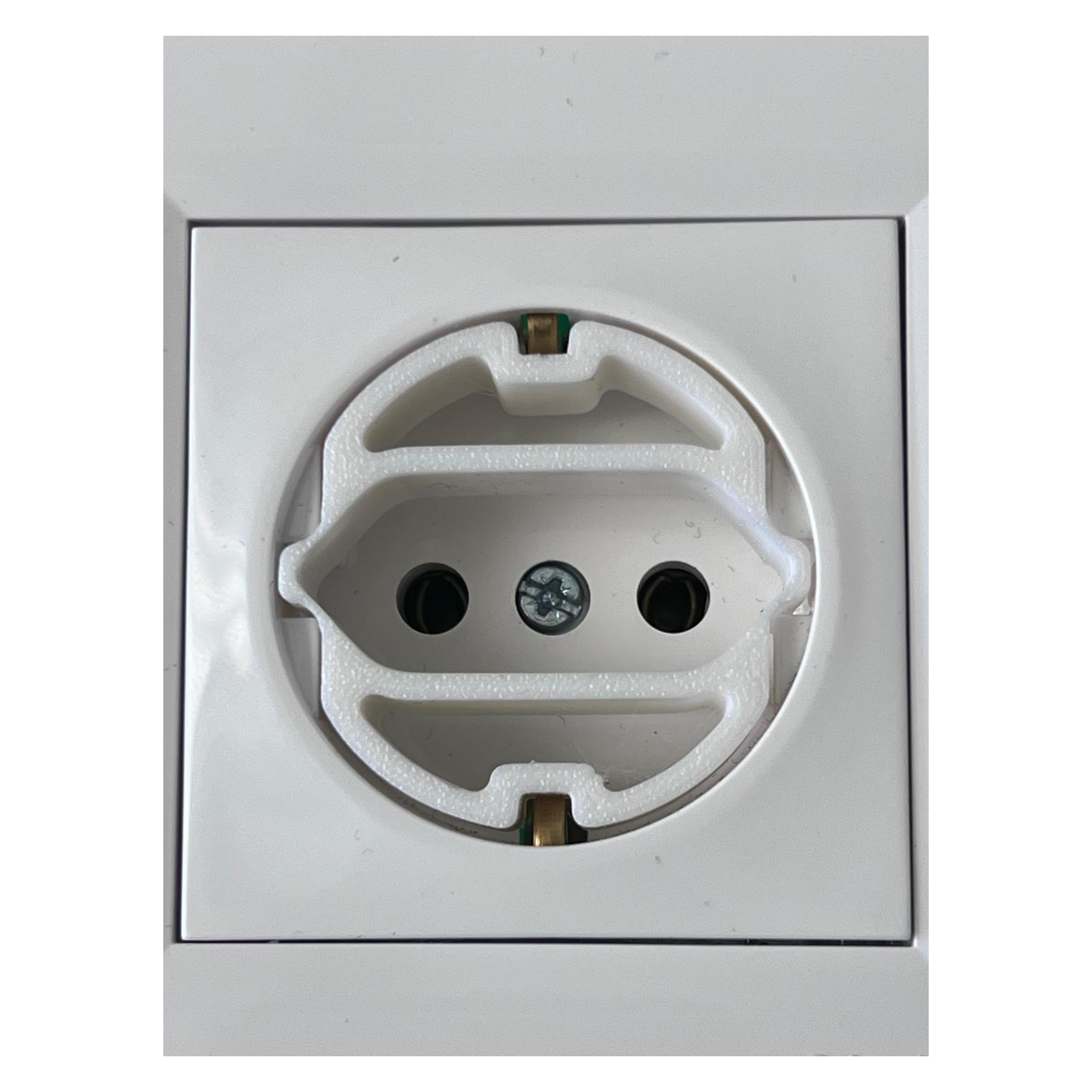 Soixx 4 x Adapter von Schutzkontakt-Steckdosen auf Eurostecker Steckdosenadapter Steckeradapter Weiss (Typ F, CEE 7/3, CEE 7/4) (68657960)