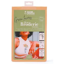 Graine Créative Stickset für Kleidung „Nature“, Handarbeitsset, Mehrfarbig