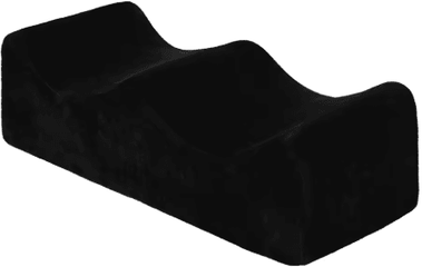 Inspire Picks Ergonomic Leg Pillow With Straps Waist Pain Relief Leg Raiser Cushion For Bed And Sofa black Velvet