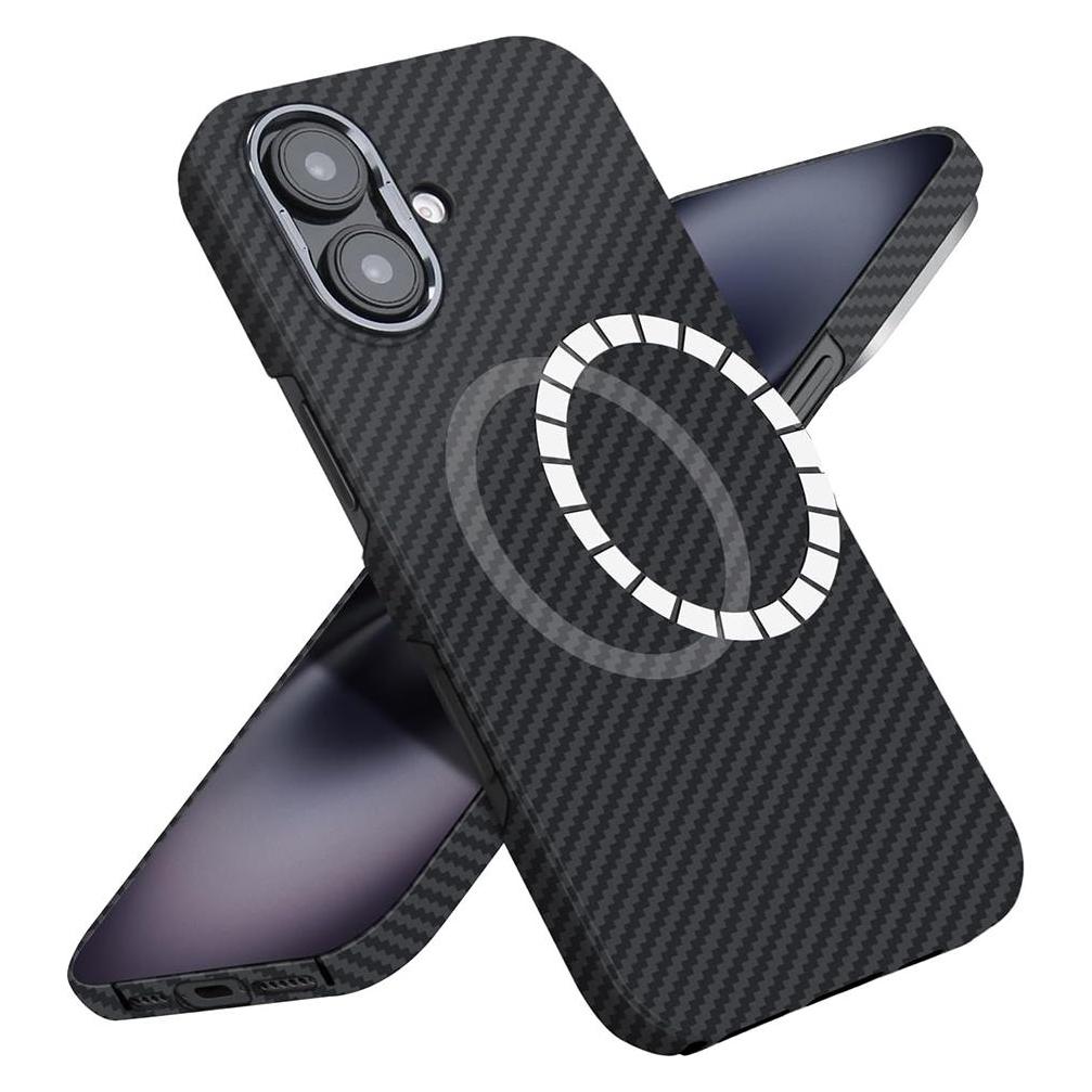 Techsuit - Aramid Fiber MagSafe - iPhone 16 - Black (Apple iPhone 16) (59861369)