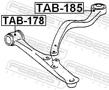 Febest Lagerung, Lenker Tab-185 Vorderachse Unten Für Toyota