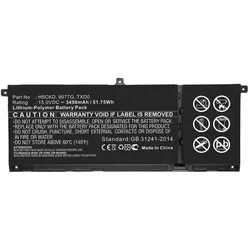 CoreParts Laptop Battery for Dell (3450 mAh), Notebook Akku, Schwarz