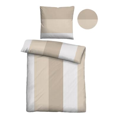 Bettwäsche "0601101", grau (taupe), B/L: 135cm, 1 Stk., 1 Stk., Satin, B/L: 80cm x 80cm, 2 Stk., Satin, Obermaterial: 100% Baumwolle, CASTELL - MARKENBETTWÄSCHE, Bettwäsche, Bettwäsche, feiner Glanz + weicher Griff, pflegeleicht, ganzjährig...