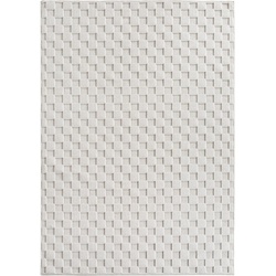 Teppich Wohnzimmer Schachbrett Waschbar Strapazierfähig Creme 160x230 OEKO-TEX Schadstoffgeprüft – LANGAU von Kadima Design
