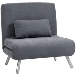 SCHLAFSESSEL Polyester Metall Dunkelgrau