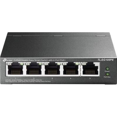 TP-LINK TL-SG105PE Easy Smart TL-SG105PE Netzwerk Switch 5 Port 10 / 100 / 1000 MBit/s PoE-Funktion