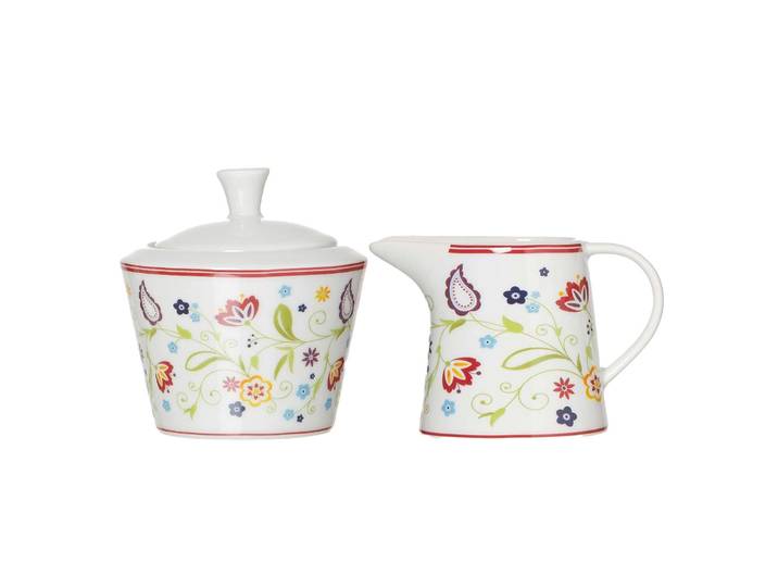 Milch- und Zuckerset RITZENHOFF & BREKER Milch- und Zuckerset Shanti 2er Set bunt , bunt, 2, Porzellan, Geschirr-Sets, Milch- und Zuckerset, Spülmaschinengeeignet