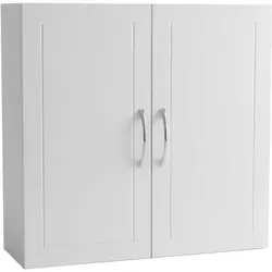 Relaxdays Hängeschrank Bad 3 Fächer Weiß,Silber