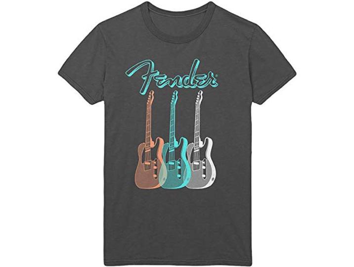 T-Shirt # Xl Unisex Grey # Triple Guitar