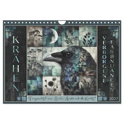 Krähen. Verborgene Farbnuancen. Kunst. (Wandkalender 2027 DIN A4 quer), CALVENDO Monatskalender