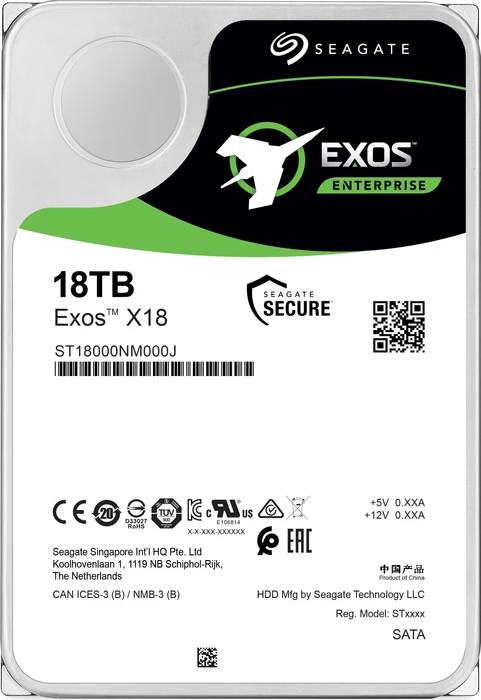 Seagate Exos X18 18TB 512e/4kn SATA