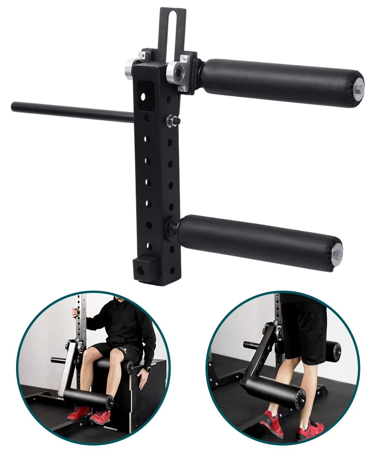 Beinstrecker- und Beinbeuger-Aufsatz - Leg Extension/Curl - Verstellbar - 8 Positionen - Für Squat Rack/Power Rack - Max. 120 kg - Für 26-mm-Aufnahmen