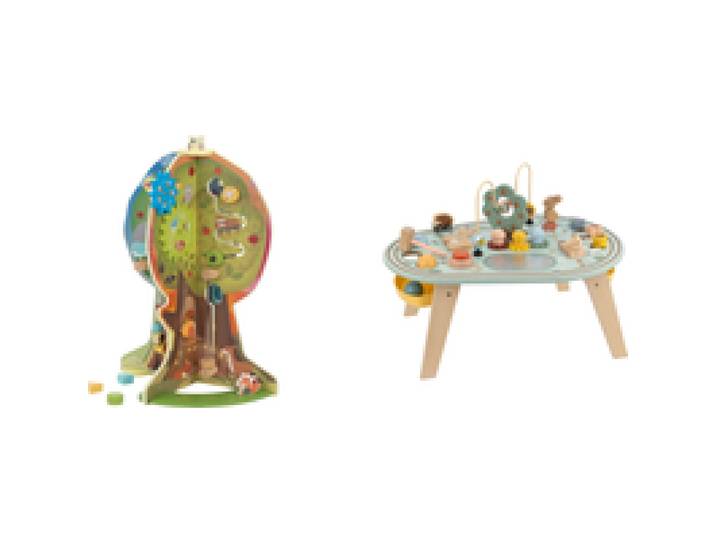 LUPILU® Arbre d'éveil en bois / Table de jeux d'éveil