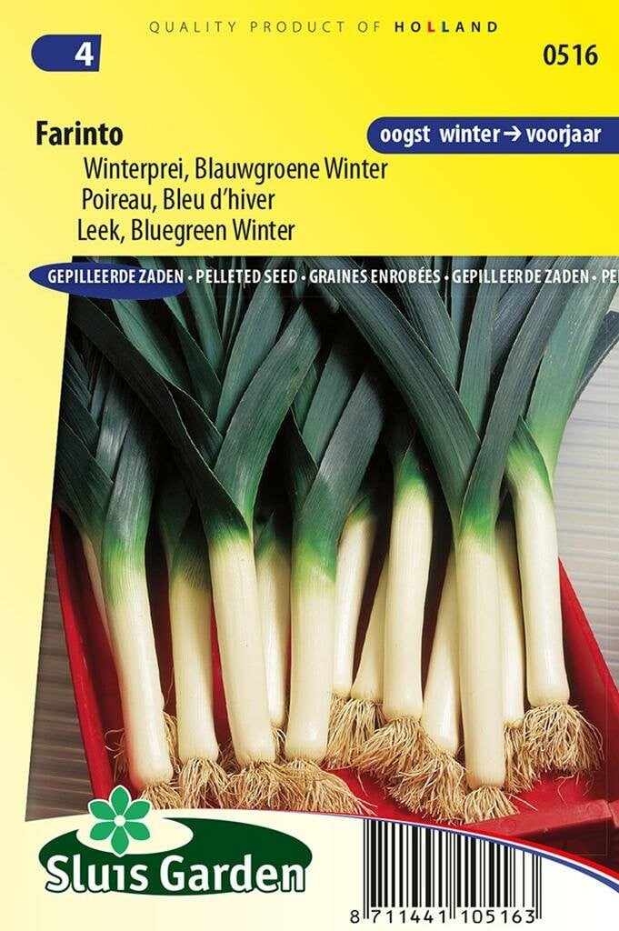 Sluis Garden Prei zaden Blauwgroene winter Farinto pillen