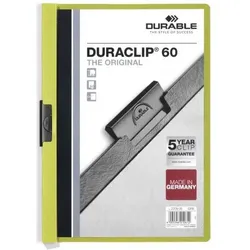 Durable, Mappe, Klemmap Duraclip A4 6mm groen/ds 25 Grün Präsentations-Mappe (A4, 1x)
