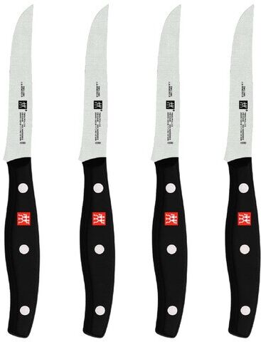 Zwilling Juego de 4 cuchillos chuleteros Twin Pollux . Negro