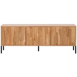 TV-Lowboard New Gravure Holz Braun Eiche