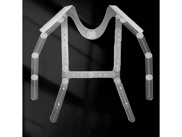 Mannequin Kleiderbügel Durchsichtige Kleiderbügel aus Kunststoff, Verstellbare Haltung, Kleiderbügel für Boutique-Kleidung für Kinder- und Damen-/Herrensets, Fotografie-Hintergrundaufhänger, Leicht(Un