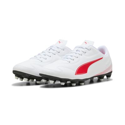 Fußballschuh PUMA "VITORIA II FG/AG", Herren, Gr. 46, Textil, rot (puma weiß, puma rot), Synthetik, Schuhe Fußballschuh, für Rasen- und Kunstrasenplätze, mit Schnürung, aus Synthetik
