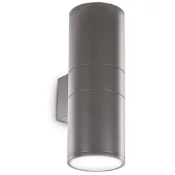 Ideal Lux Outdoor Wandleuchte GUN BIG, Up/Down, 2-flammig, 2xE27, IP54, anthrazit IDEA-236858