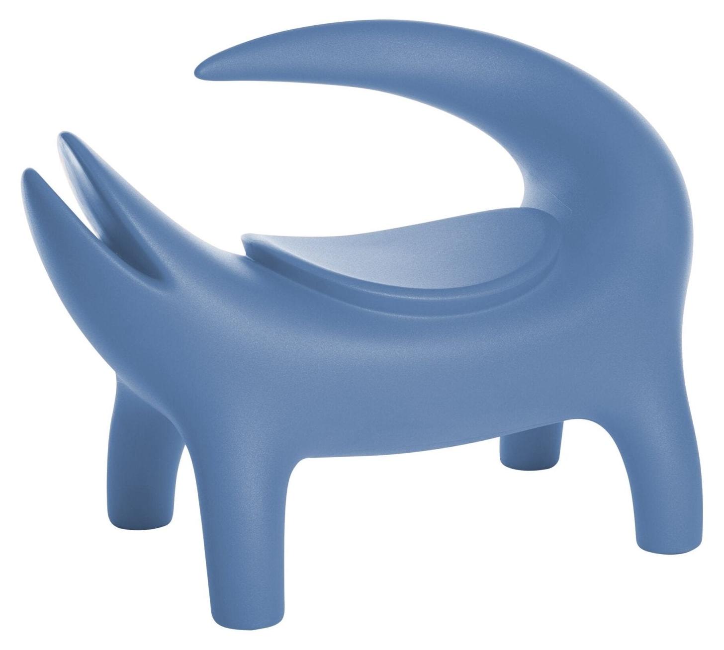 Slide Design Stuhl Etnik Modern für Zuhause und Gaststätten Kroko - Hellblau