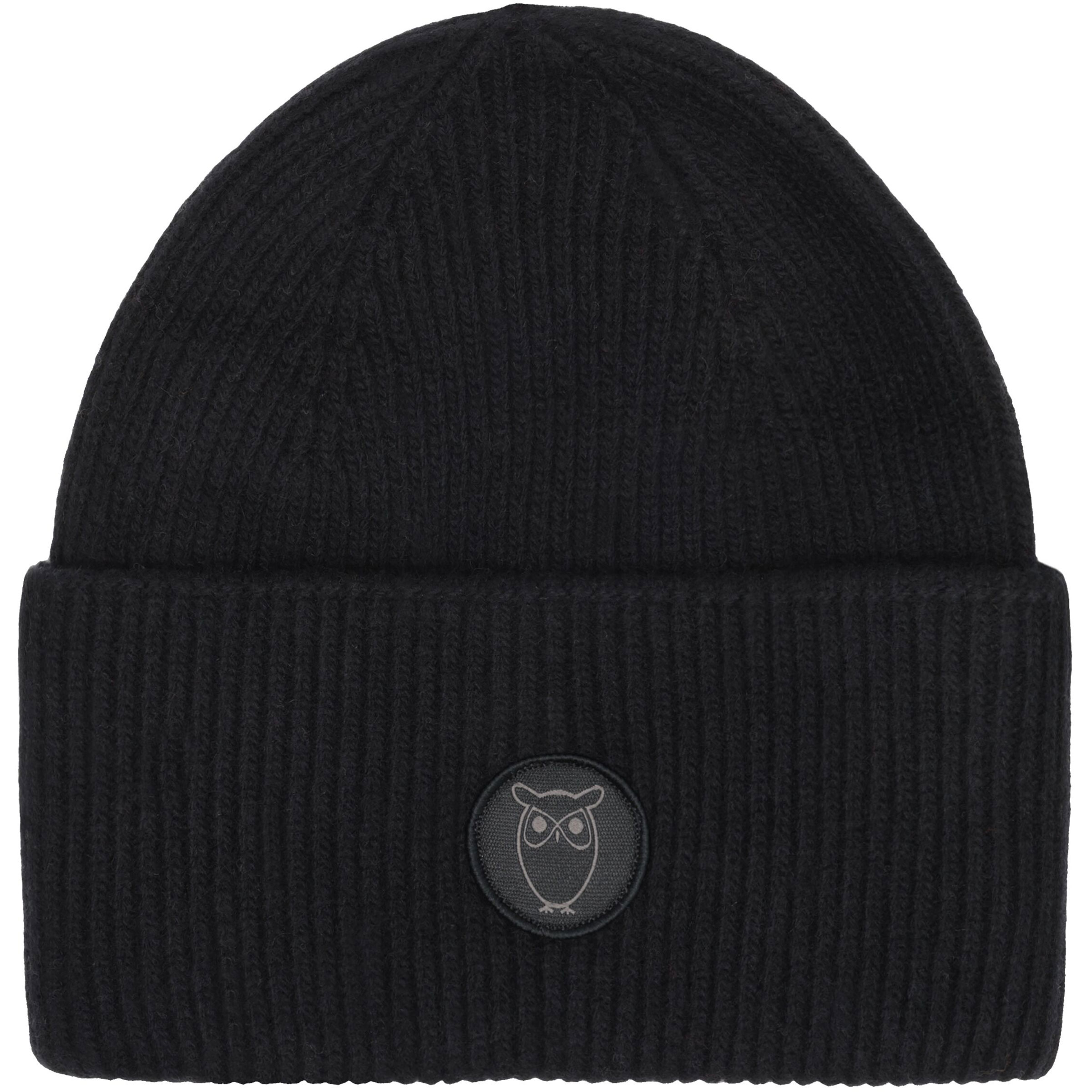KnowledgeCotton Apparel Big Rib Mützen & Beanies schwarz Lifestyle Hautfreundlich