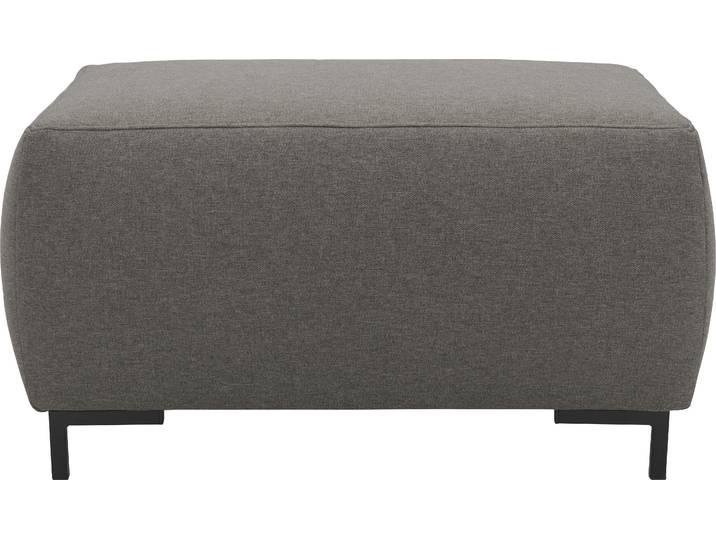 Hocker Looks VI , grau, B:88cm H:44cm T:68cm, 100% Polyester, LOOKS BY WOLFGANG JOOP, Hocker, Hocker, gerade Linien, in 2 Bezugsqualitäten
