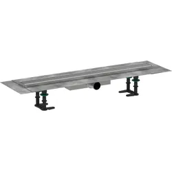 hansgrohe RainDrain Compact Komplettset Duschrinne 700, für flache Installation, Edelstahl gebürtstet, 56164800