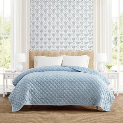 Martha Stewart Simone Solid Reversible Blanket