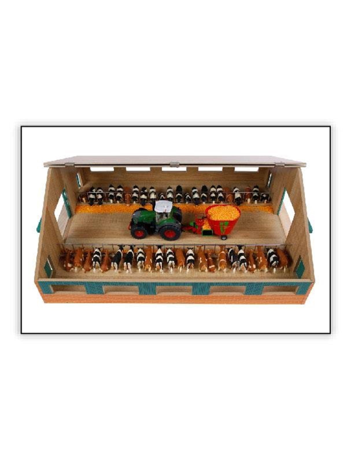 Kids Globe Running stable Wood 1:32