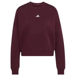 adidas Essentials S Logo Feel Cozy Sweatshirt Damen - maroon/whit