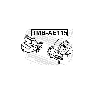 FEBEST Lagerung, Motor tmbae115 hinten für TOYOTA