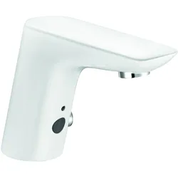 KLUDI BALANCE E Elektronische Waschtischarmatur, Einlochmontage, Auslaufhöhe 105mm, Batterienbetrieb, 5210091, Farbe: Weiß / Chrom
