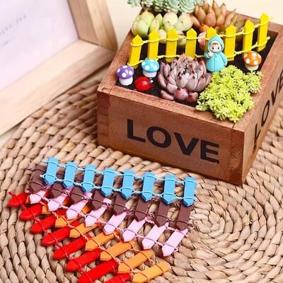 Inspired Finds Whimsical Mini Fairy Garden Accessories Set For DIY Dollhouse And Landscape Decor 5pcs Fences