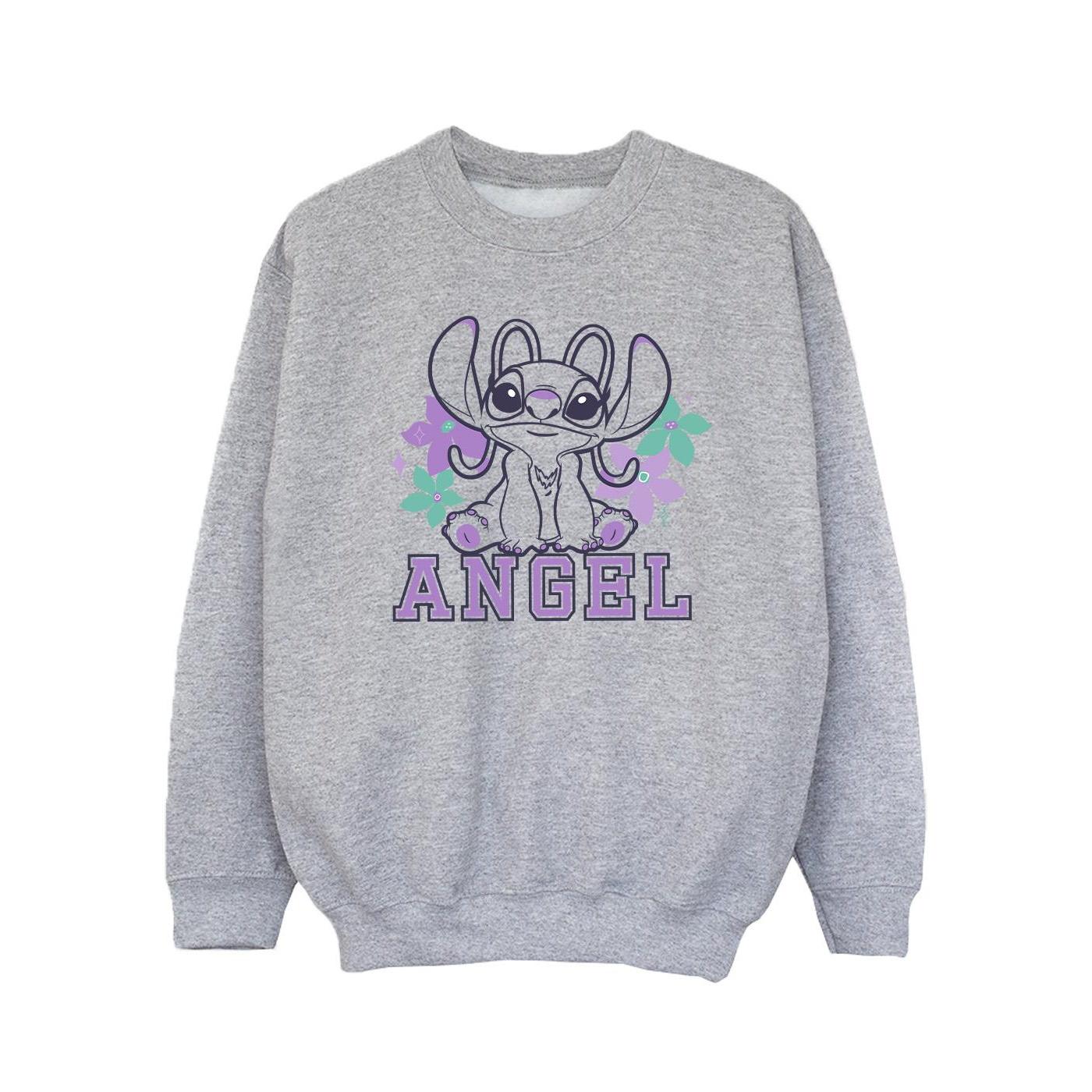 Disney Meisjes Lilo & Stitch Engel Sweatshirt (Sportgrijs)