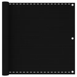 vidaXL Balkon-Sichtschutz Schwarz 90x300 cm HDPE