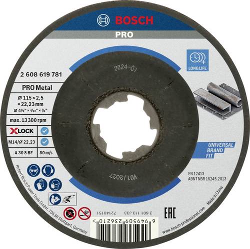 Bosch Accessories Standard for Metal 2608619781 Trennscheibe gekröpft 115mm Metall