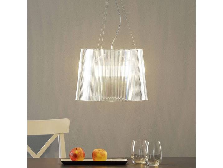 Design hanglamp Gè, helder / transparant, Woon-/ Eetkamer, Kunststof, Design, hanglamp