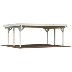 Palmako Carport Karl 20,6 m2 naturbelassen Holzcarport