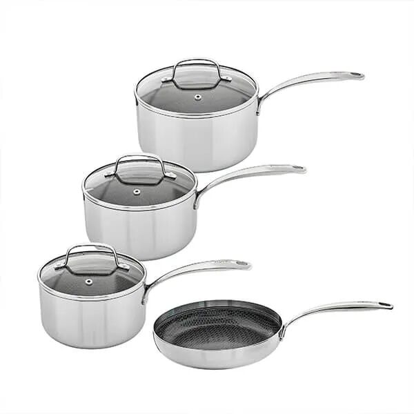 Stoven Hextra 4 Piece Saucepan Set with 24cm Frying Pan