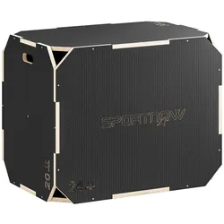 SPORTNOW 3-in-1 Plyo Box Plyometrische Sprungbox mit 3 Sprunghöhen Griffen Kantenfreie