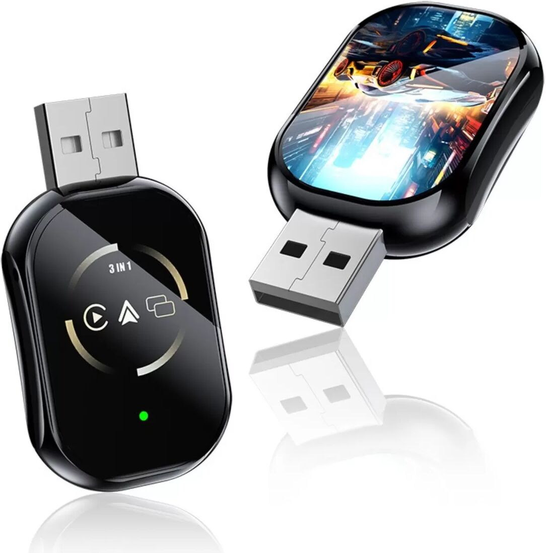 INF Adaptateur sans Fil 3-en-1 Smart Carplay Android Auto pour Voiture