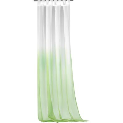 Vorhang WECKBRODT "Maischa, 1 Stück, Schlaufen, transparent, Farbverlauf" Gr. 1, grün (hellgrün), B:140cm H:245cm, Voile, Polyester, Gardinen, Voile, transparent mit Farbverlauf, Gardine, Store