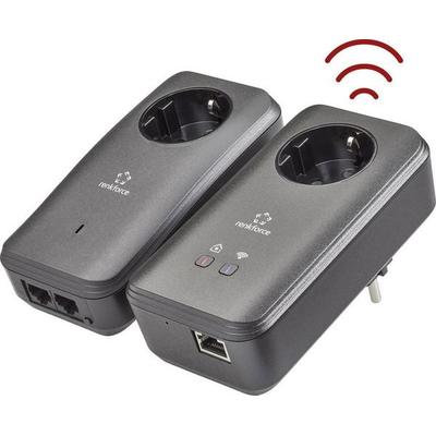 Renkforce PL600D WiFi Powerline WLAN Starter Kit RF-3385554 500MBit/s