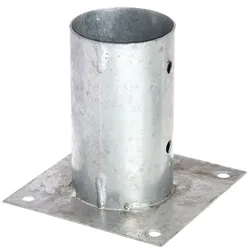 Alberts® Rundpfosten-Aufschraubhülse 150mm für verschiedene Pfostenstärken 80 mm
