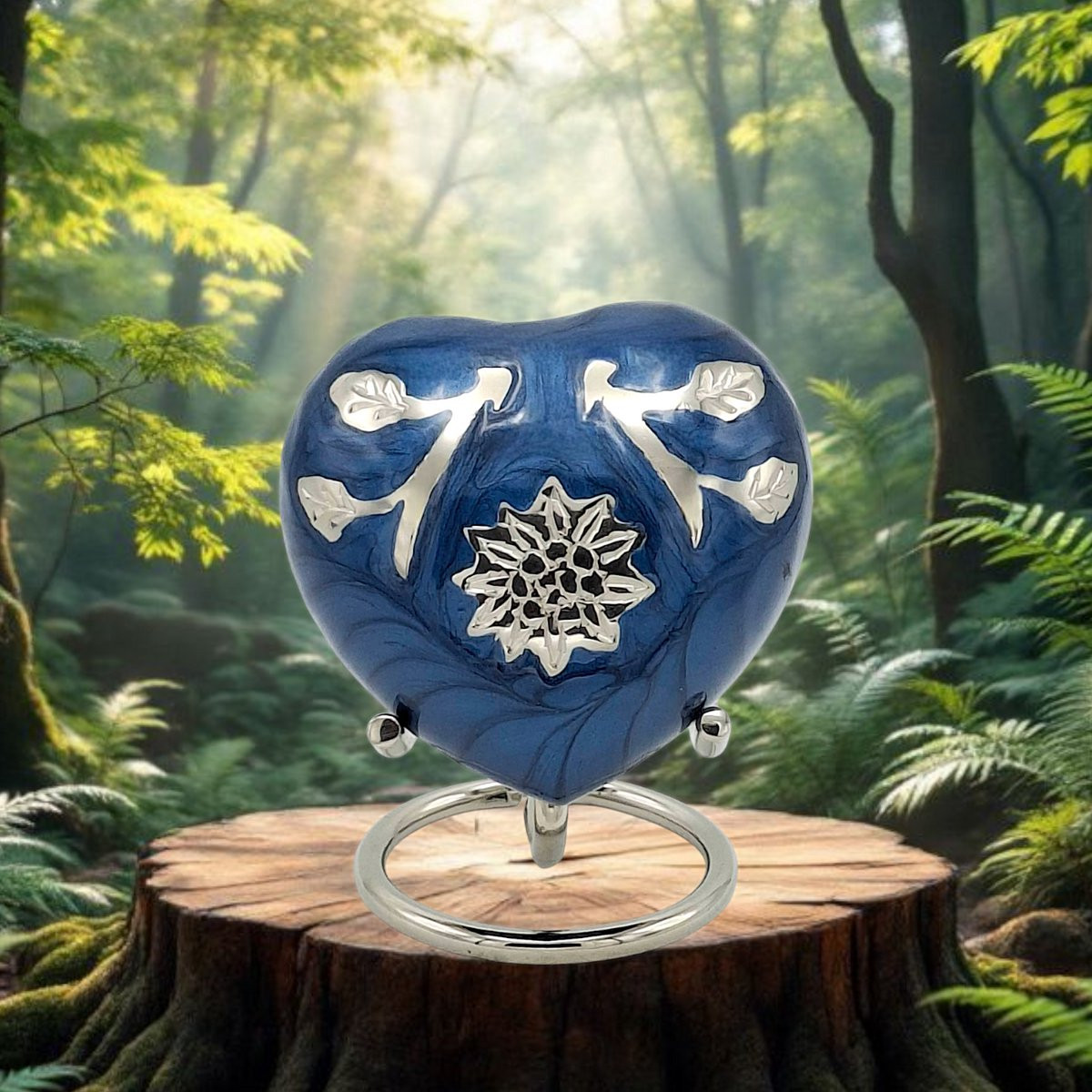 Mini urn Hart Sunflower Blue