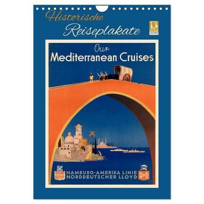 Historische Reiseplakate (Wandkalender 2027 DIN A4 hoch), CALVENDO Monatskalender