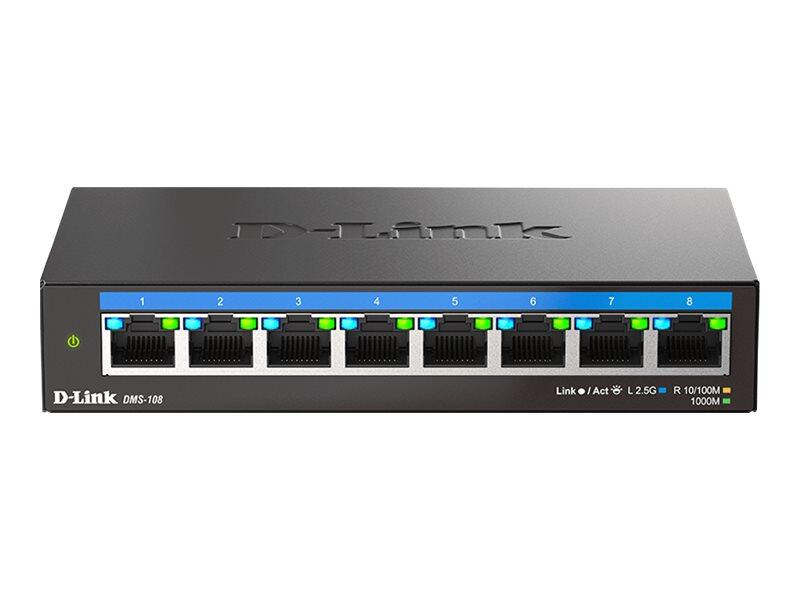 D-Link DMS-108/E, 8-Port Multi-Gigabit Unmanaged Switch